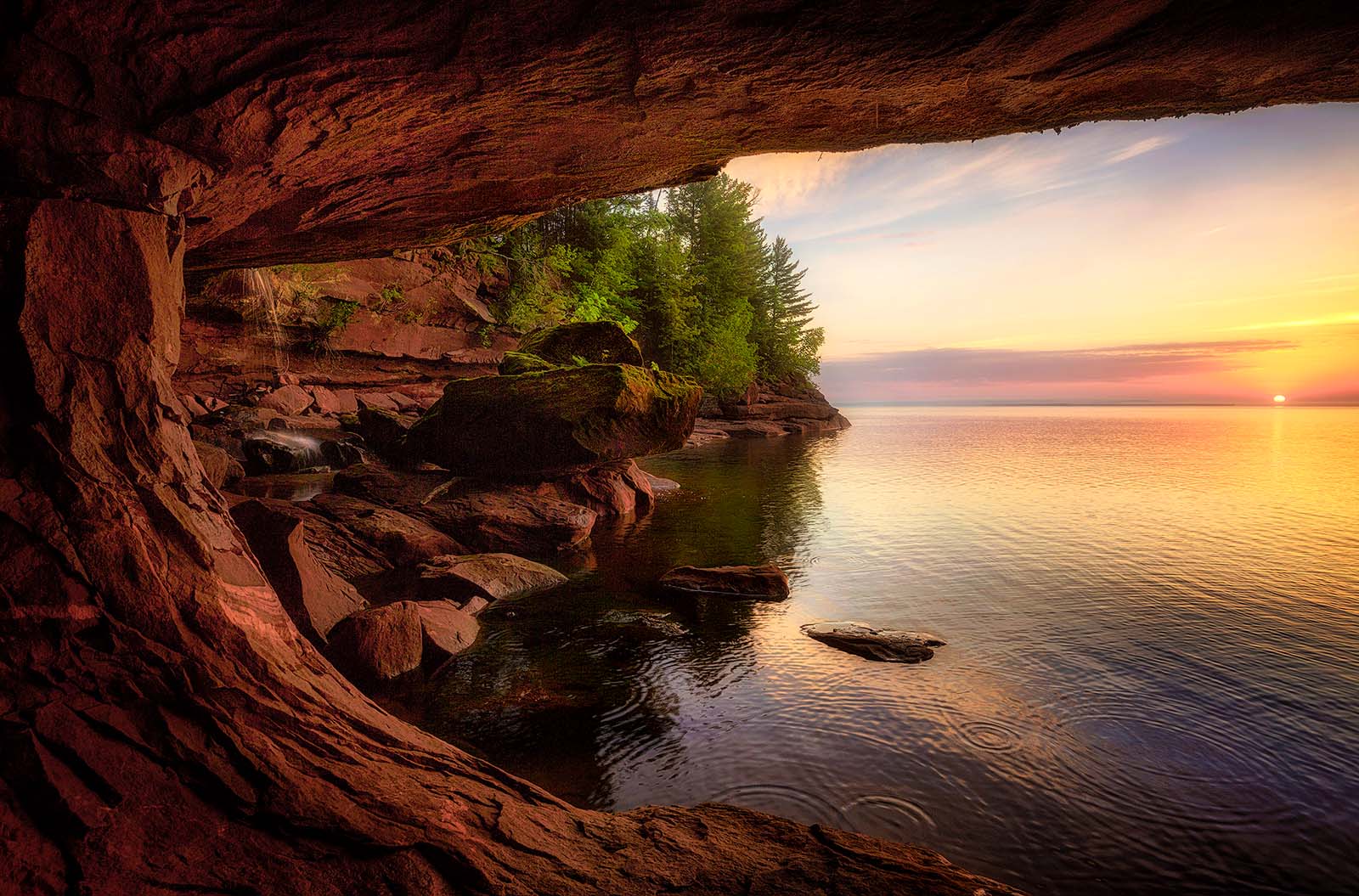 sunrise from the apostle islands